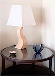Sidetable with modern lamp