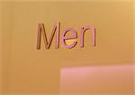 Men sign on door