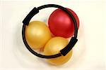 Pilates ring with exercise balls