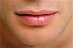 Beauty shot of man's lips