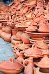 Terracotta pottery on display