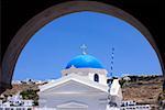 Church seen through an arch