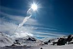 Snowy mountain landscape, Parnassos, Greece