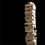 Stack of wooden blocks