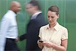 Businesswoman Reading Text Message