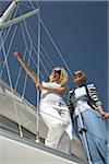 Mother and Daughter on Sailboat