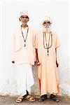Two sadhus standing together
