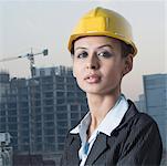 Portrait of a businesswoman wearing a hardhat