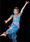 Girl performing Bharatanatyam