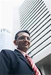 Close-up of a businessman smiling