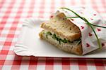 A packed bread with chives