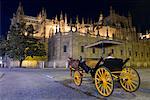 Horse-Drawn Carriage in Front of Seville Cathedral, Seville, Spain