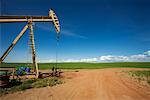 Pump Jack Ölquelle, North Dakota, USA