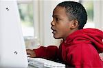 Boy Using Computer