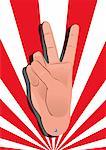 Hand sign "victory"