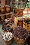 Épices, bazar de Khan Al-Khalili, le Caire, Egypte