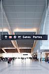 Gates signe, aéroport International Pearson de Toronto, Toronto, Ontario, Canada