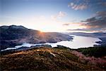 Ben lieu et Loch Katrine, Loch Lomond et le Parc National Trossachs Trossachs, Écosse, ru