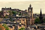 Edinburgh Castle, Balmoral Hotel and Scott Monument, Edinburgh, Scotland, United Kingdom