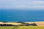 Village au bord de la mer, la région des Scottish Borders, Ecosse