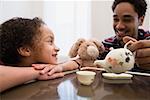 Father and daughter playing