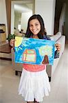 Girl Displaying Painting