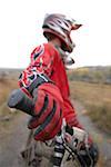 Mountain Biker Taking a Break