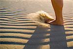 Person Joggen am Strand