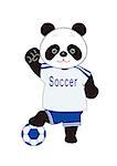 Panda footballeur.