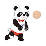 Joueuse de volley-ball Panda