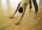 Woman doing downward dog pose