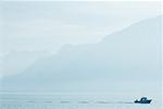 Switzerland, boat on Lake Geneva