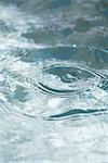 Circle on surface of water, extreme close-up