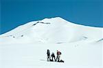 Skifahrer stoppen