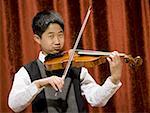 Boy playing violin