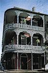 Aux États-Unis, maison de la Nouvelle-Orléans, en Louisiane, de l'époque coloniale