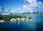 États-Unis, Floride, Miami, Florida Keys et le port vue aérienne