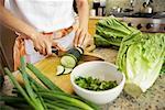 Woman Chopping Vegetables