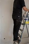 Homme mur de peinture