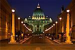 St Peter's Basilica and Vie della Conciliazione, Rome, Italy