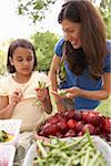 Mother and Daugther at Farmers Market