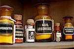 View inside a poison cabinet
