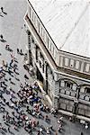 Tourists Outside Battistero di San Giovanni, Florence, Italy