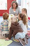 Children Hearing Story at Daycare