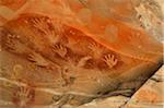 Aboriginal Rock Art, Baloon caverne, gorges de Carnarvon, Parc National de Carnarvon, Queensland, Australie