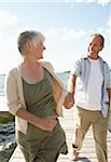 Couple Walking along Dock