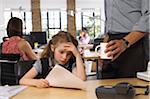 Girl Working in Office