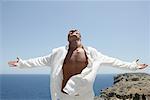 Portrait of Man in Sunshine, Dodecanese, Greece