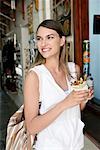 Woman with Shawarma, Dodecanese, Greece