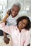 Portrait of Couple With Cell Phone